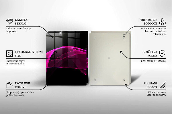 Glass chopping board Pink abstraction