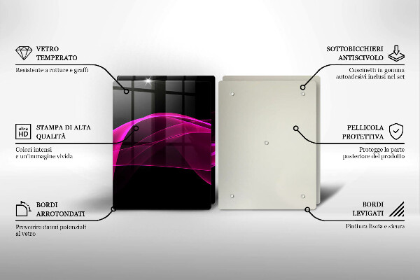 Glass chopping board Pink abstraction