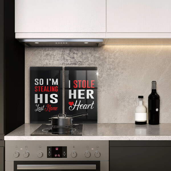 Glass chopping board Inscription, sentence, pattern