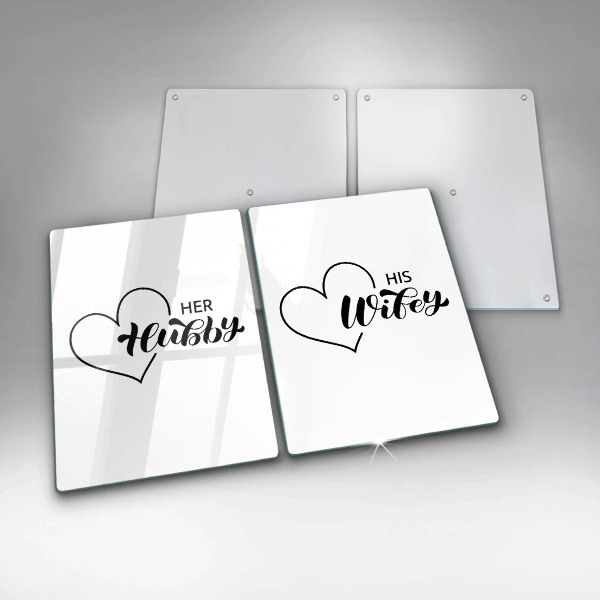 Glass chopping board Inscription, sentence, pattern