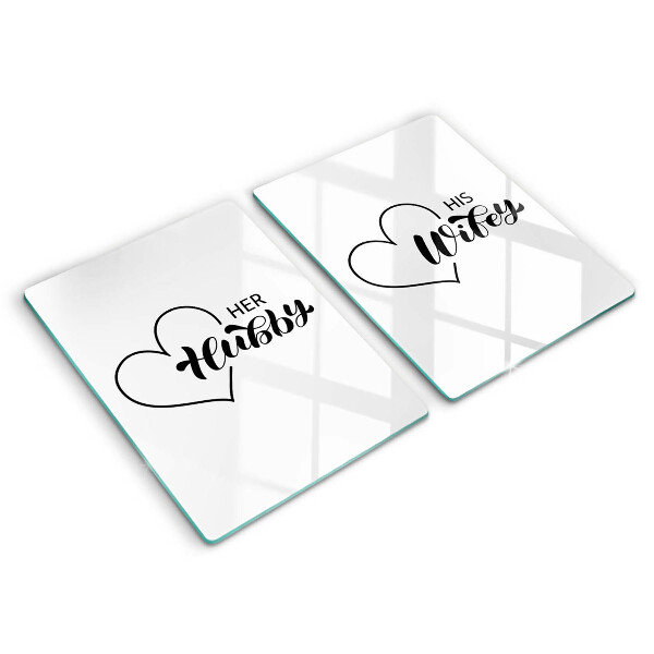 Glass chopping board Inscription, sentence, pattern