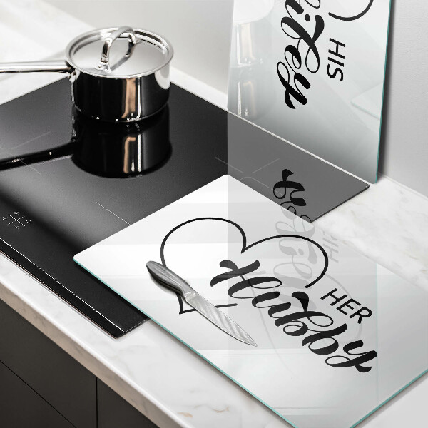 Glass chopping board Inscription, sentence, pattern