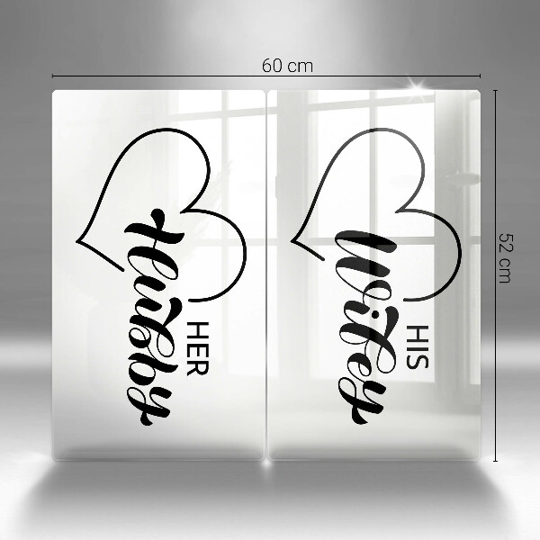 Glass chopping board Inscription, sentence, pattern