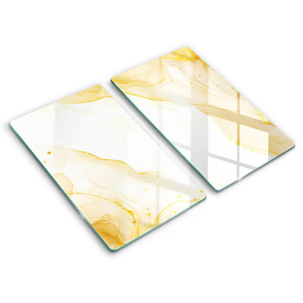 Glass chopping board Golden abstraction