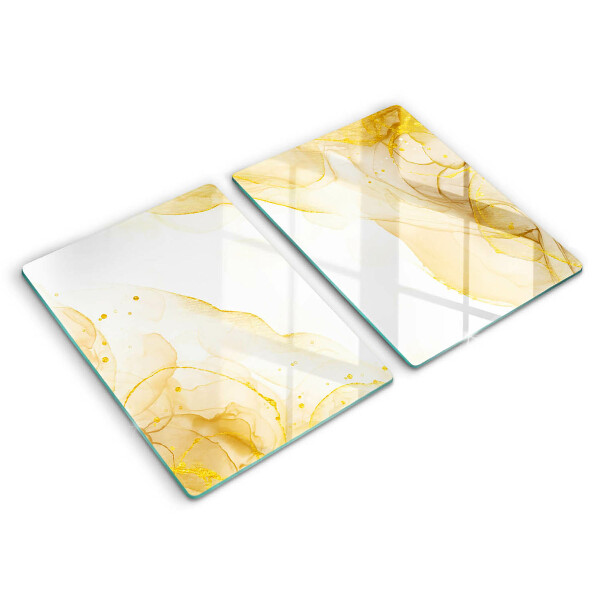 Glass chopping board Golden abstraction