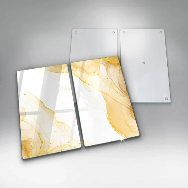 Glass chopping board Golden abstraction