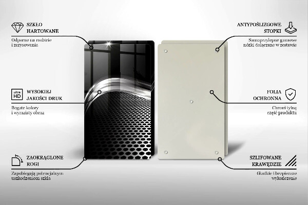 Glass chopping board Metal structure