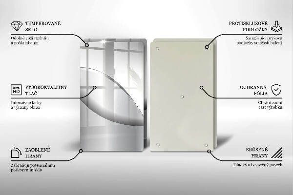 Glass chopping board Abstraction Design lines