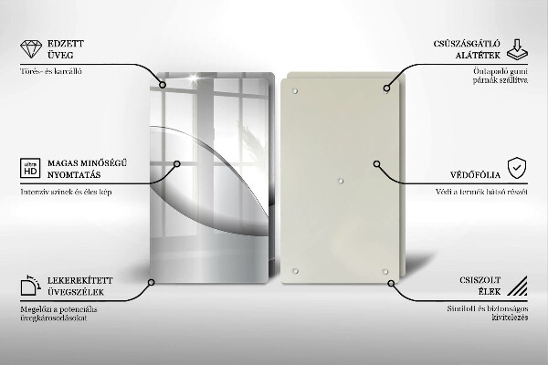 Glass chopping board Abstraction Design lines