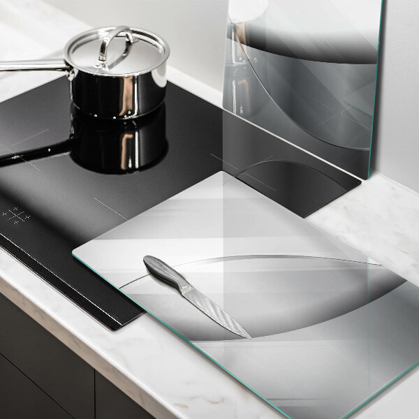 Glass chopping board Abstraction Design lines