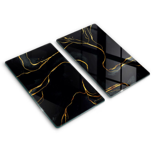 Glass chopping board Black marble