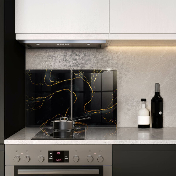 Glass chopping board Black marble