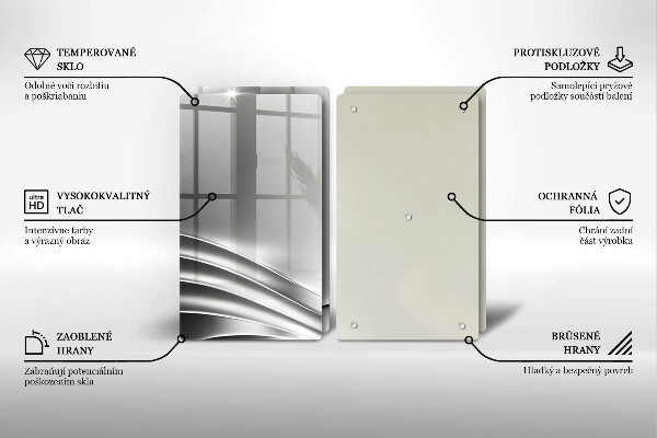 Glass chopping board Metal structure