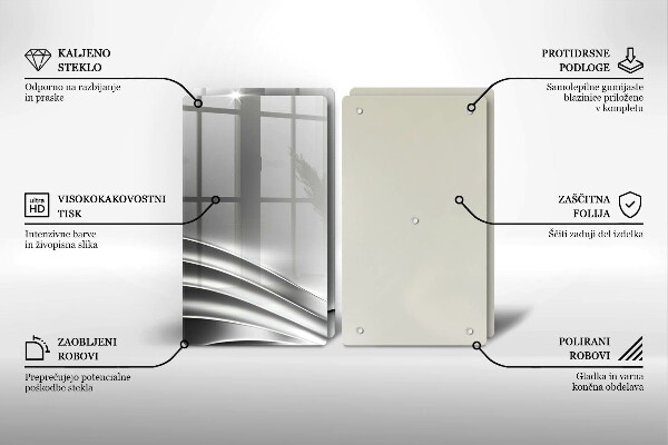 Glass chopping board Metal structure
