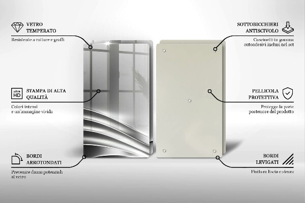 Glass chopping board Metal structure
