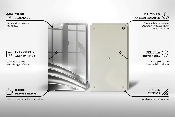 Glass chopping board Metal structure