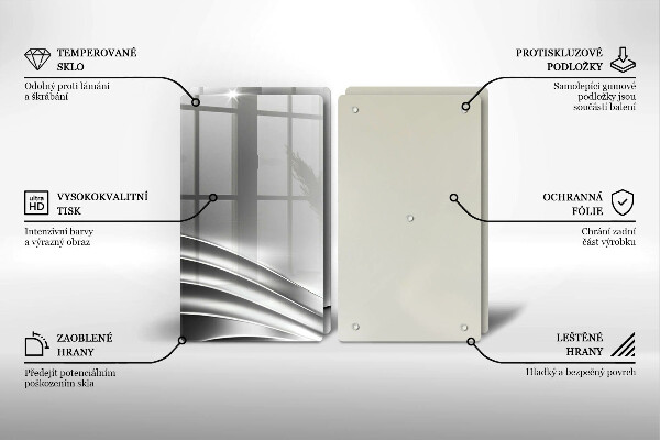 Glass chopping board Metal structure
