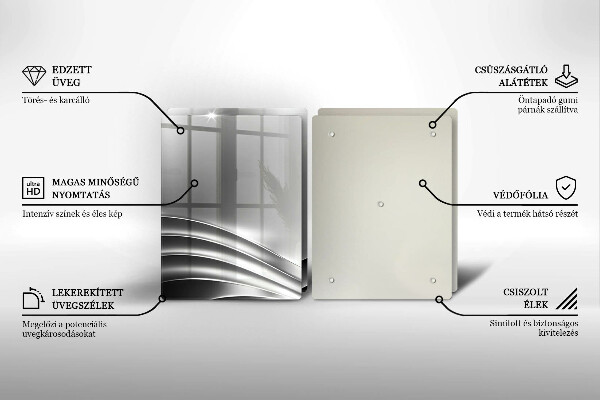 Glass chopping board Metal structure