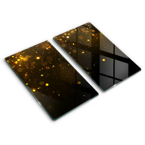 Glass chopping board Golden glitter