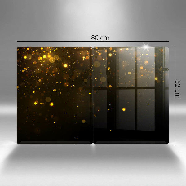 Glass chopping board Golden glitter