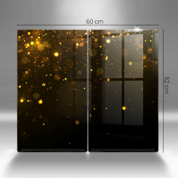 Glass chopping board Golden glitter