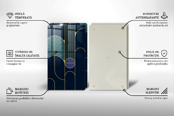 Glass chopping board Abstract motif