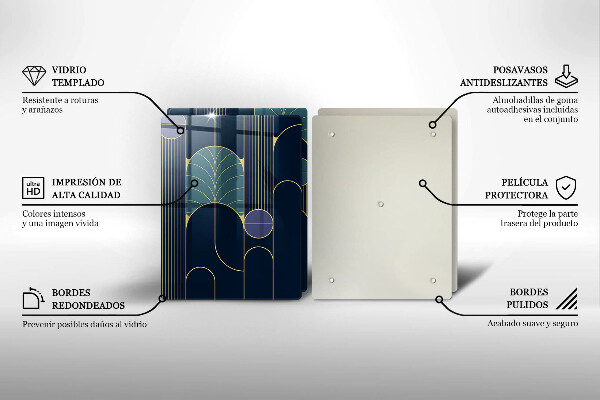 Glass chopping board Abstract motif