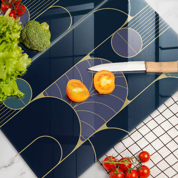 Glass chopping board Abstract motif