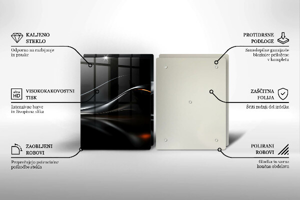 Glass chopping board 3D design abstraction