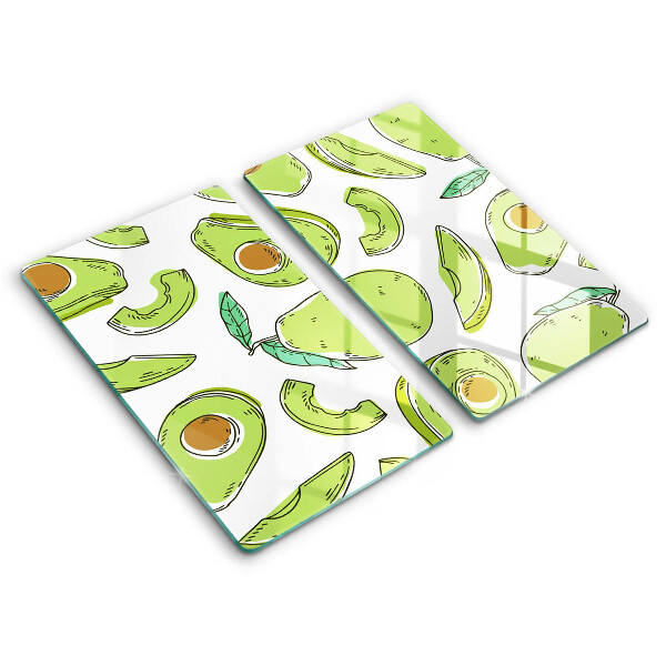 Glass chopping board Avocado and pear