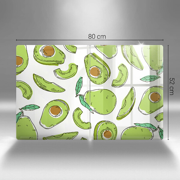 Glass chopping board Avocado and pear
