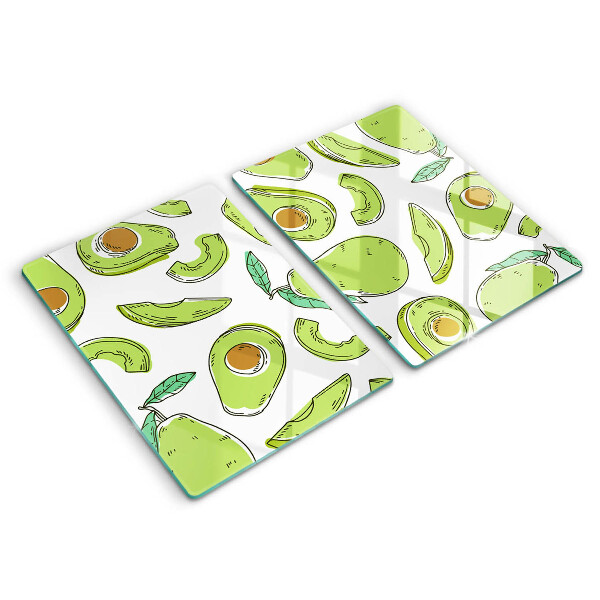 Glass chopping board Avocado and pear