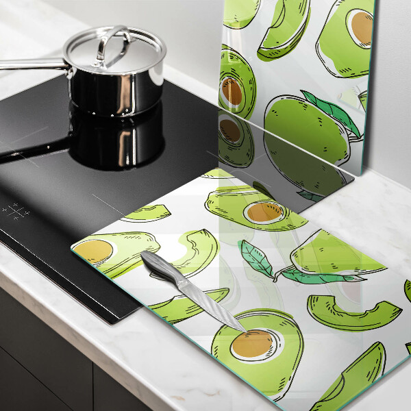 Glass chopping board Avocado and pear