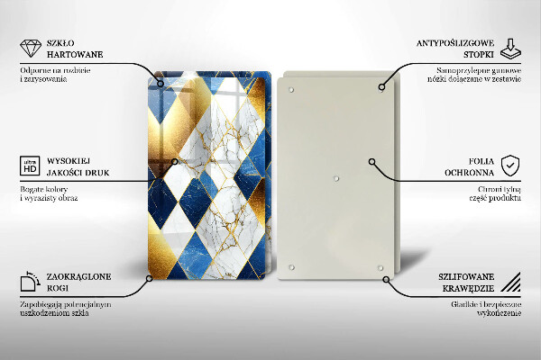 Chopping board Golden Rombs Marble