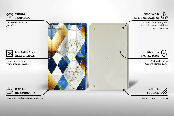 Chopping board Golden Rombs Marble