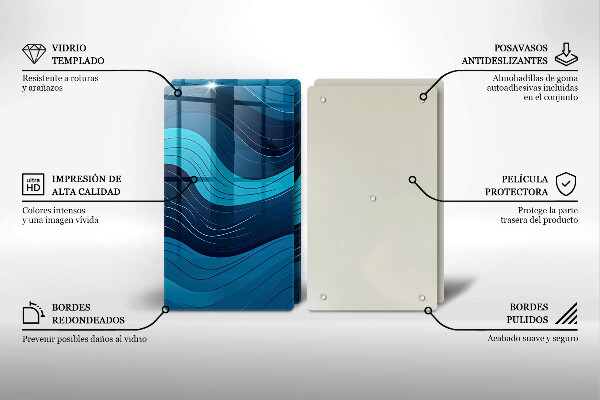 Chopping board Abstract waves