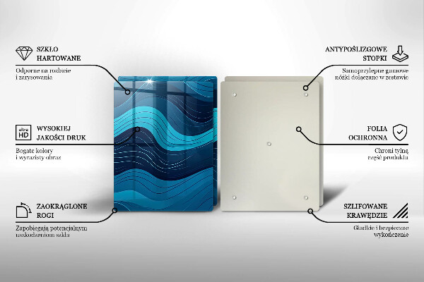 Chopping board Abstract waves