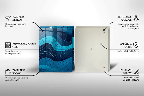 Chopping board Abstract waves