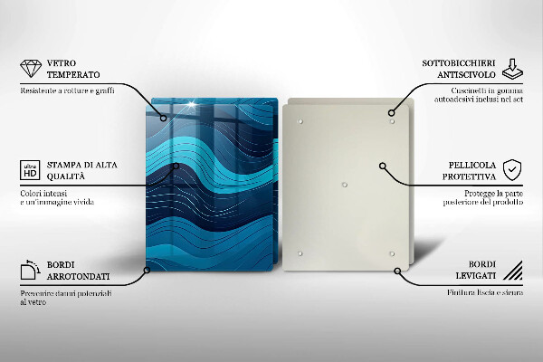 Chopping board Abstract waves