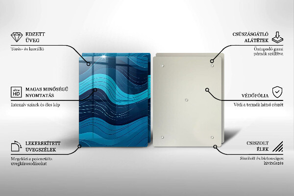 Chopping board Abstract waves