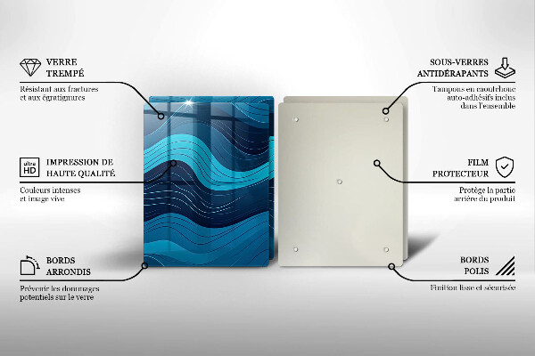 Chopping board Abstract waves