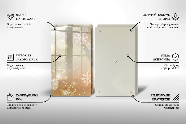 Chopping board Snowflakes