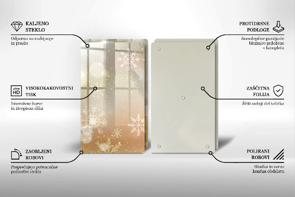 Chopping board Snowflakes