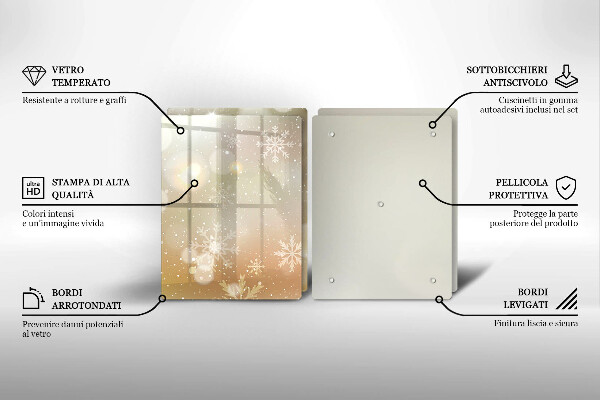 Chopping board Snowflakes