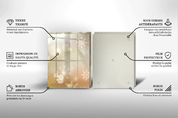 Chopping board Snowflakes