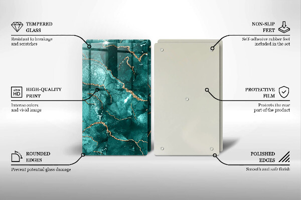 Chopping board Blue marble