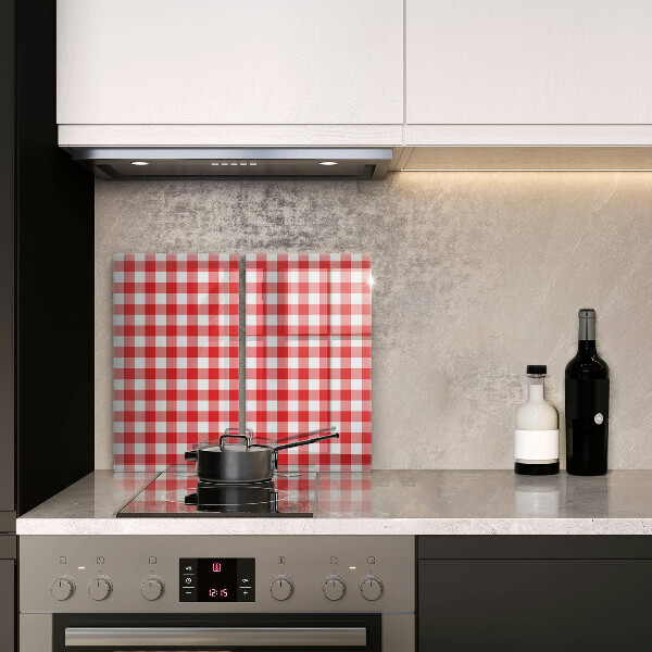 Chopping board Red white grille