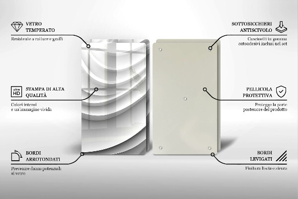 Chopping board Geometric lines