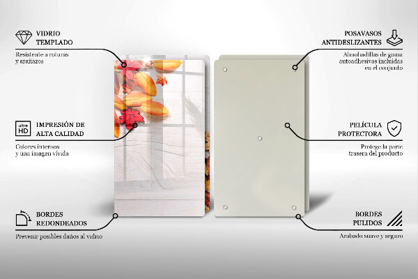 Chopping board Autumn leaves