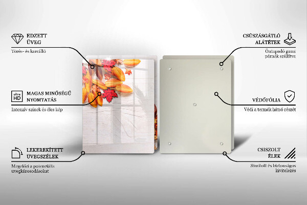 Chopping board Autumn leaves